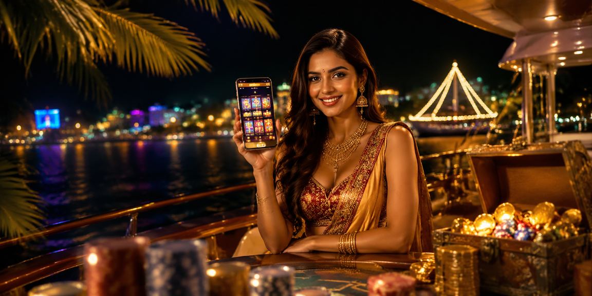 Mobile casino gaming on peaceful Goa beach